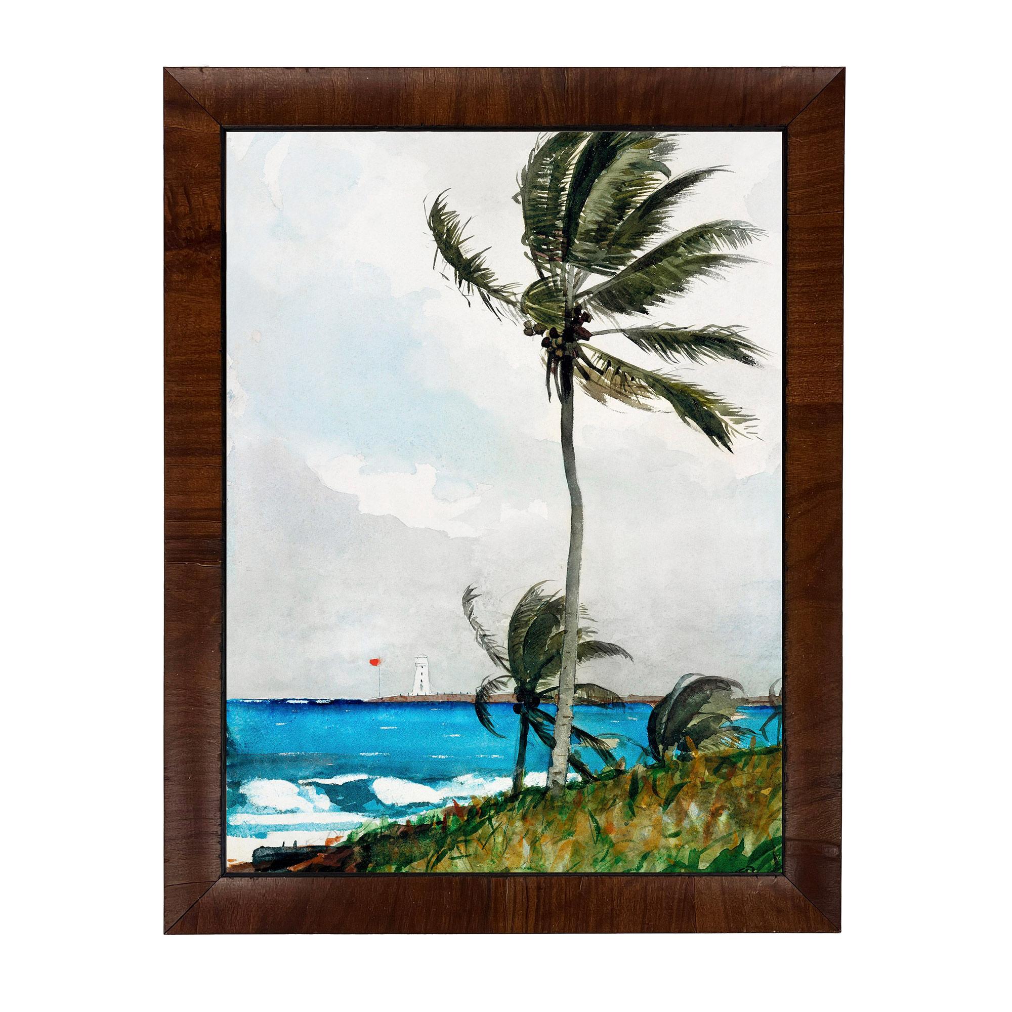 Remastered Nassau Beaches with Palm Trees #2, Set of 2